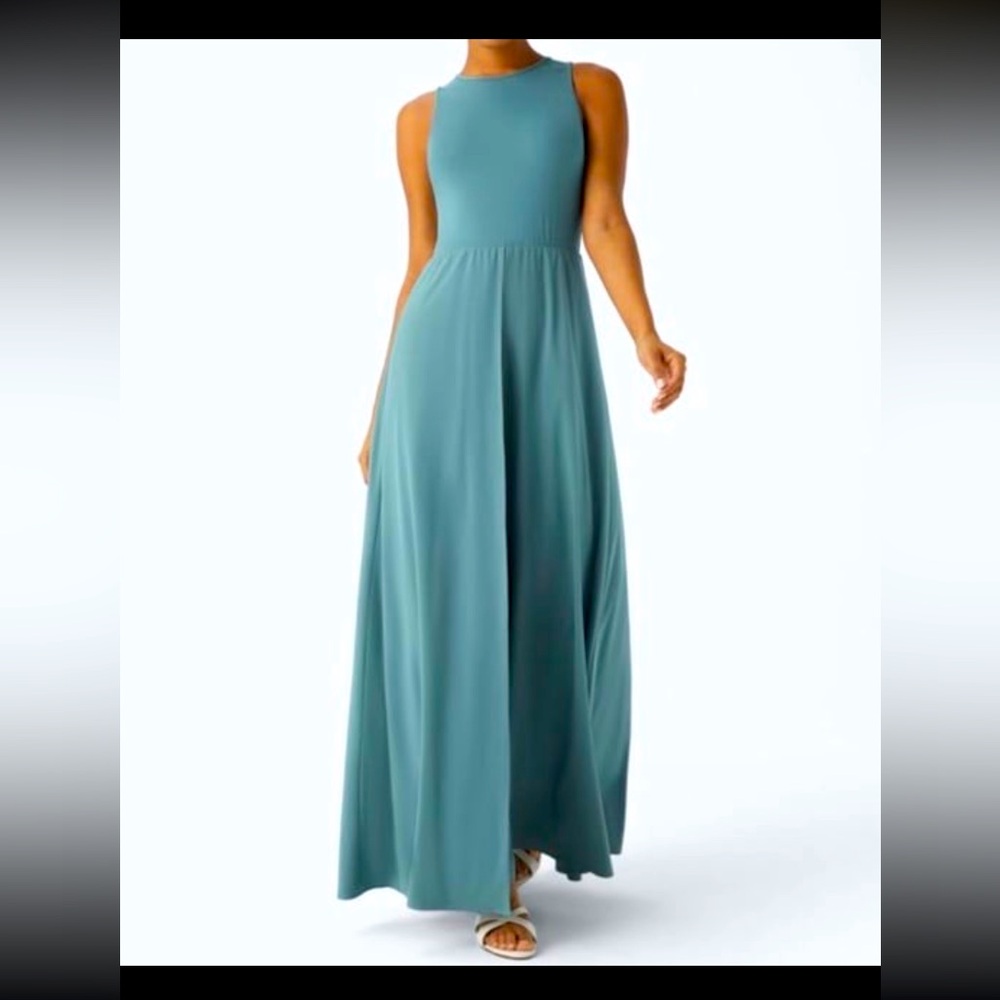 Elegant Teal Maxi Dress